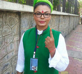 Bollywood’s drama queen Rakhi Sawant, who is fighting election this season from Mumbai North West seat, cast her vote on Thursday. Sawant said that she will work for the welfare of people and will improve the governance system if chosen to power. 