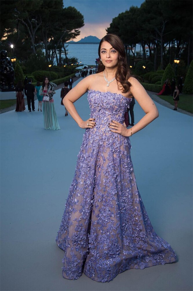 Actress Aishwarya Rai Bachchan poses for photographers upon arrival for the amfAR Cinema Against AIDS benefit at the Hotel du Cap-Eden-Roc, during the 68th Cannes international film festival, Cap d'Antibes, southern France.