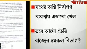 রবিবার সকালে পার্কস্ট্রিটের পার্ক সেন্টারের আটতলায় আগুন, নিভল দমকলের তত্‍পরতায়