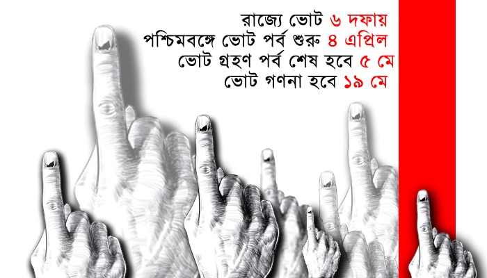 LIVE : রাজ্যে ৬ দফায় ৭ দিনে ভোট, ভোট শুরু ৪ এপ্রিল থেকে, শেষ ৫ মে, গণনা ১৯ মে