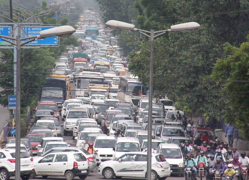 Traffic Jam in Gurgaon