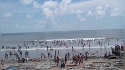 'ধর্মঘটের দিঘা'য় জমজমাট সমুদ্র সৈকত