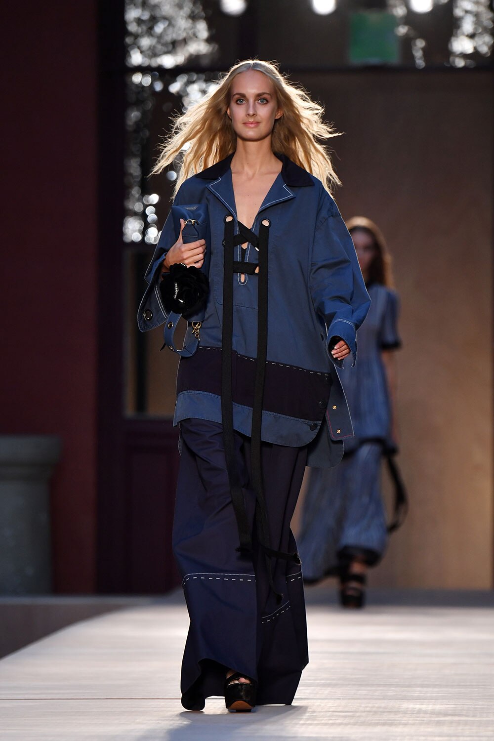 A Model walk the runway during the Sonia Rykiel show as part of the Paris Fashion Week Womenswear Spring/Summer in Paris, France