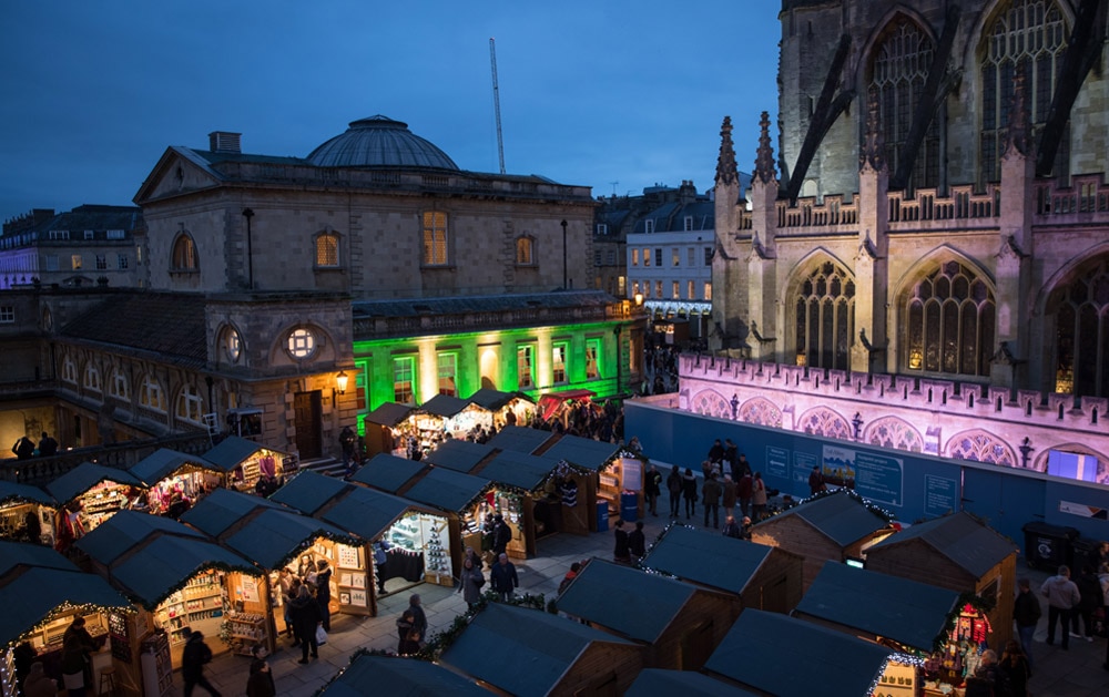 Traditional Christmas market in Bath