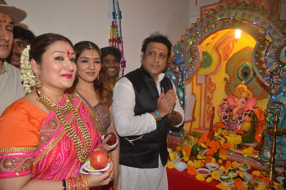 Actor Govinda along with his wife Sunita Ahuja and daughter Tina Ahuja