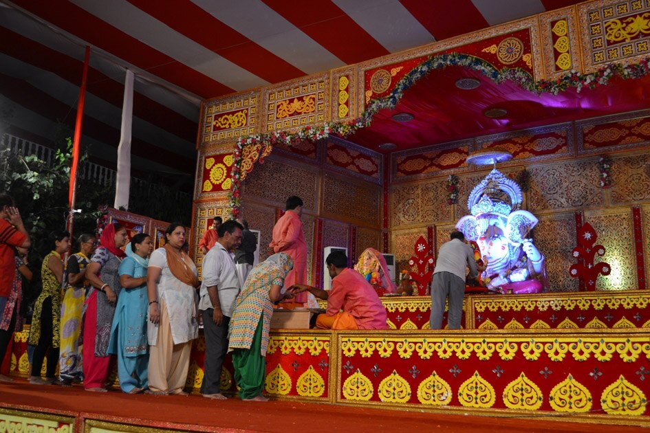 Ramesh Nagar pandal on Ganesh Chaturthi in New Delhi