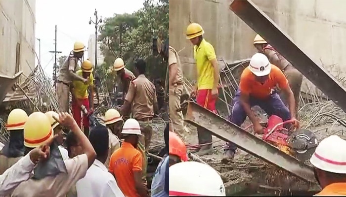 ঢালাই চলাকালীন ভেঙে পড়ল নির্মীয়মান উড়ালপুল; মৃত ২, ধ্বংসস্তূপে আটকে অনেকে