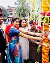 Rani Rashmoni fame Ditipriya Roy graced the khuti puja occasion of Garia Mitali Sangha puja committee 7