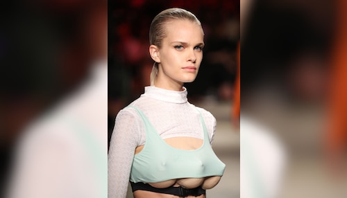 Bizarre but true: Models with three breasts walk the runway at