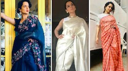 শাড়িতেও মোহময়ী কঙ্কনা