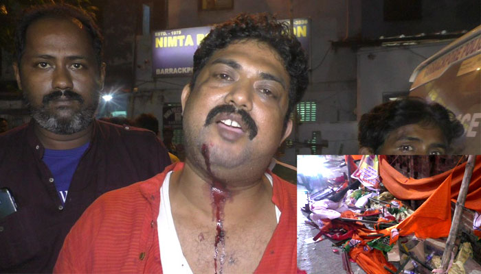 বিজেপি-তৃণমূল সংঘর্ষে তুলকালাম নিমতা, তুমুল বিক্ষোভ থানায় বিজেপি-তৃণমূল সংঘর্ষে তুলকালাম নিমতা, তুমুল বিক্ষোভ থানায়