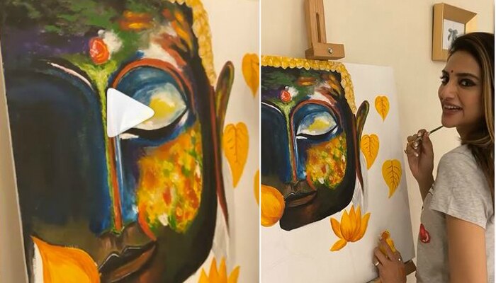 তুলির টানে ফুটে উঠল গৌতম বুদ্ধের ছবি, দেখুন চিত্রশিল্পী নুসরত জাহানকে তুলির টানে ফুটে উঠল গৌতম বুদ্ধের ছবি, দেখুন চিত্রশিল্পী নুসরত জাহানকে