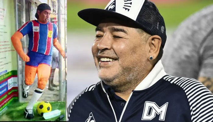 ৬০ কেজি চিনি, ২৭০টা ডিম! তামিলনাডুতে দাঁড়িয়ে ৬ ফুটের &#039;Maradona&#039;