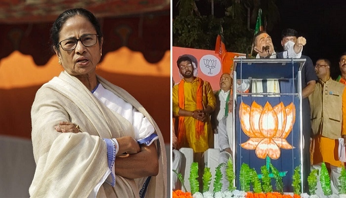 &#039;একটাতেই,শুধু নন্দীগ্রাম থেকেই লড়তে হবে&#039;, Mamata-কে ফের নিশানা Suvendu-র