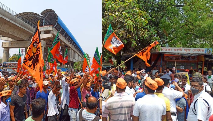 WB Assembly Election 2021: দফায় দফায় TMC-BJP সংঘর্ষে উত্তপ্ত আনন্দপুর, BJP বিক্ষোভ, পথ অবরোধ, গ্রেফতার ৫