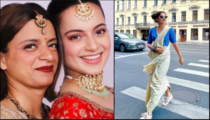 শাড়ির সঙ্গে স্নিকার্স পায়ে Taapsee, Kanganaর &#039;সস্তা অনুকরণকারী&#039; বলে কটাক্ষ রঙ্গোলির