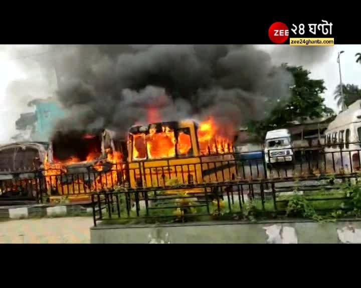 Howrah Dumurjala: 4 buses are burning