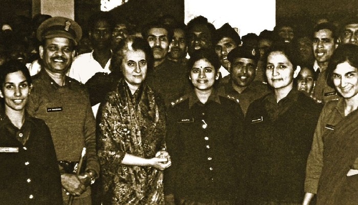 Mr and Mrs Manchanda with ex-PM Indira Gandhi