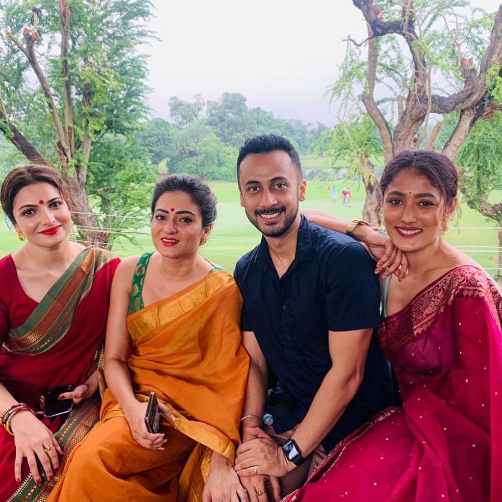 Tanusree Chakraborty with her family