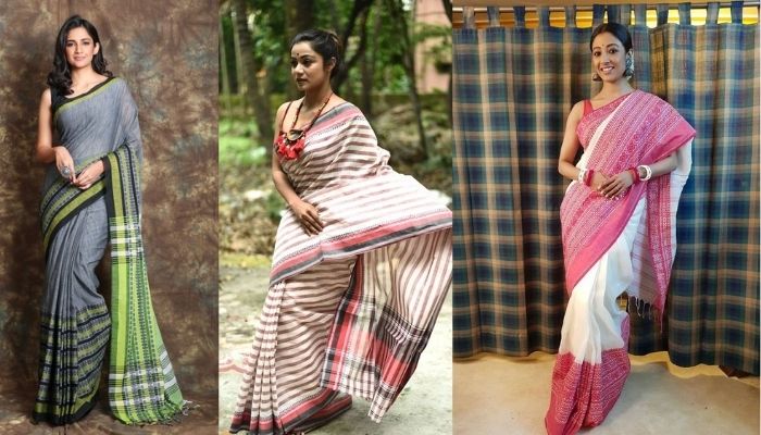 Women look modern in Begumpuri sarees