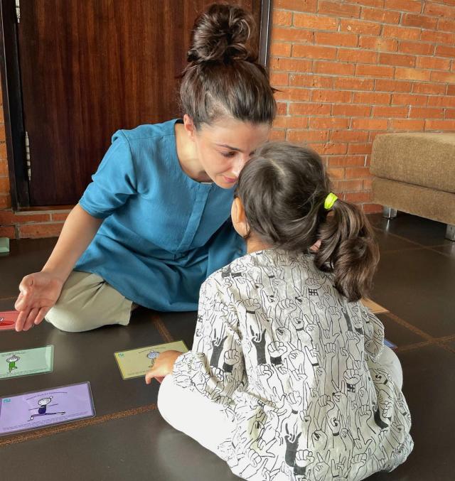 Soha was in charge of teaching little Inaya