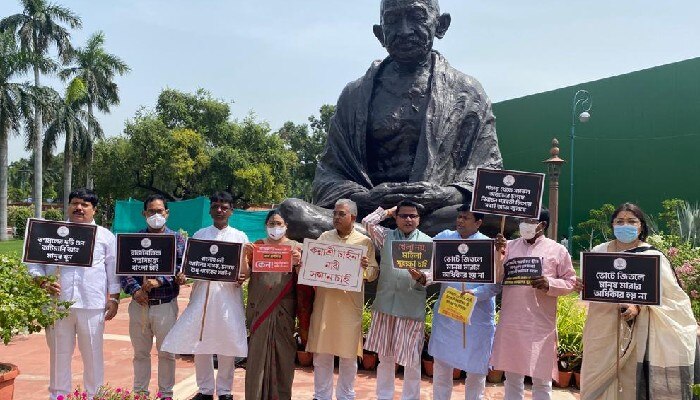 Parliament: রাজ্যে নারী সুরক্ষার দাবিতে সংসদে BJP-র বিক্ষোভ, পাল্টা তোপ তৃণমূলের