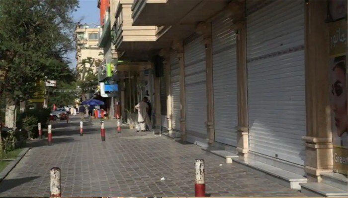 15, 2021 shows closed shops in Kabul, Afghanistan.