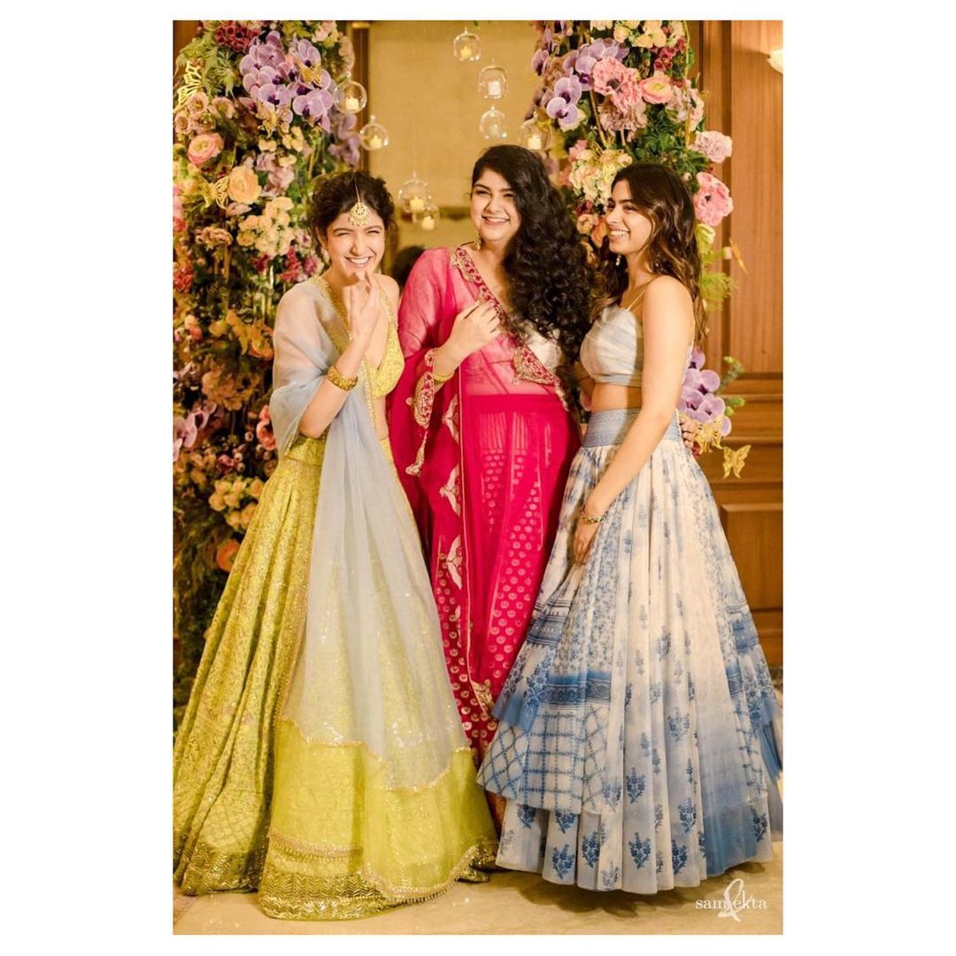 Khushi, Shanaya & Anshula Kapoor in Lehenga