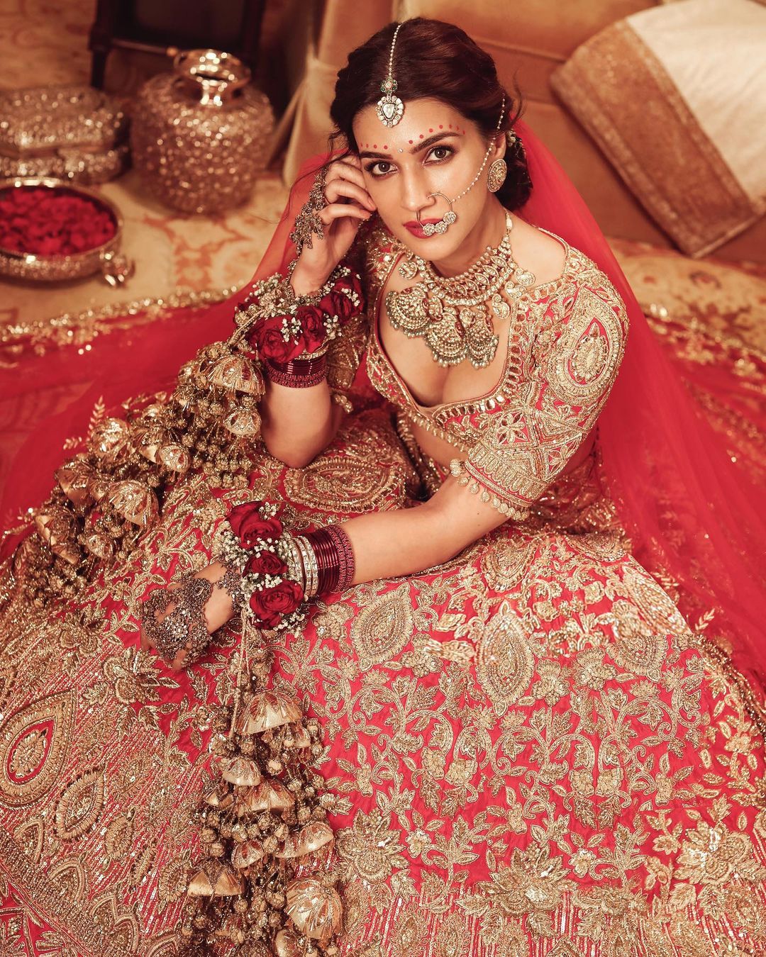 Kriti Sanon Looks Gorgeous In Manish Malhotras New Bridal Collection