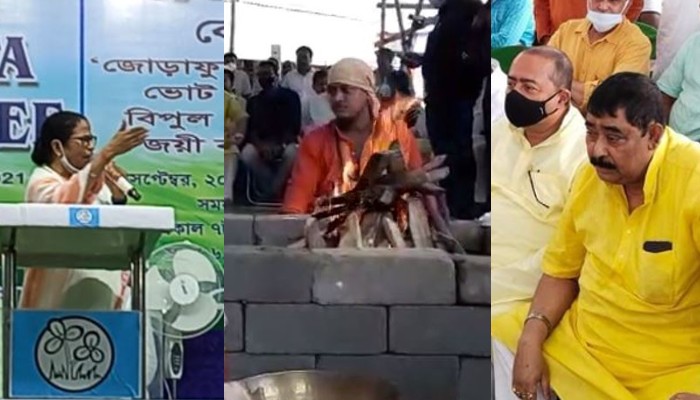 Anubrata Mandal offers puja at Tarapith for victory of Mamata Banerjee in Bhawanipore 