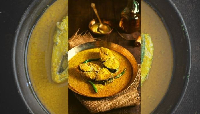 Hilsa steamed in 10 minutes