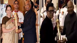 Padma Award: পদ্মশ্রী পেলেন করণ-কঙ্গনা, বিতর্কের পর একই মঞ্চে দুই তারকা