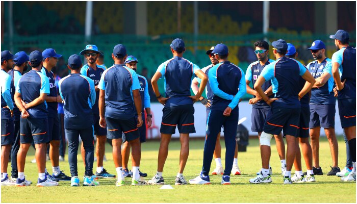 Team India sweat it out at training in Kanpur