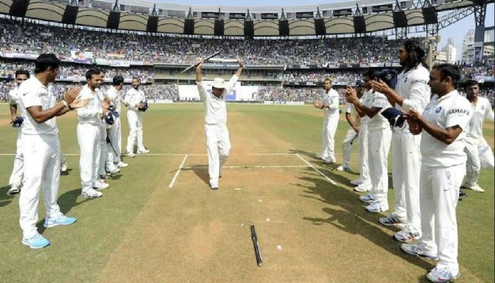 Sachin Tendulkar at his last test at Wangkhede against West Indies. 