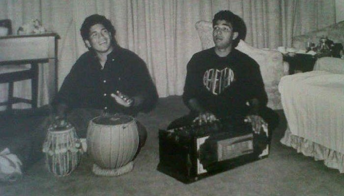 Sachin Tendulkar and Sanjay Manjrekar in a different mood.