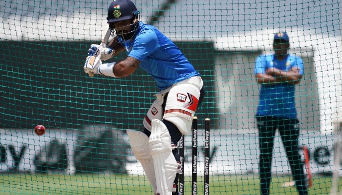 Hanuma Vihari batting at nets 