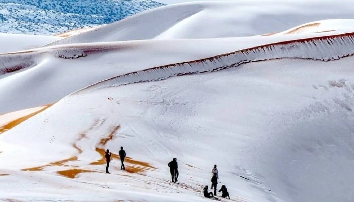 Snowfall in Sahara