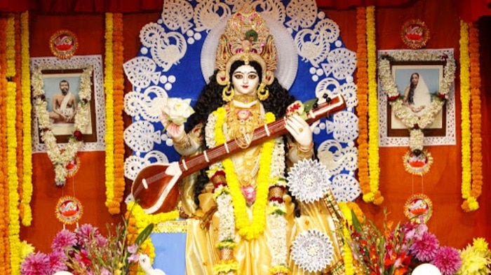 Yellow Dress In Saraswati Pujo