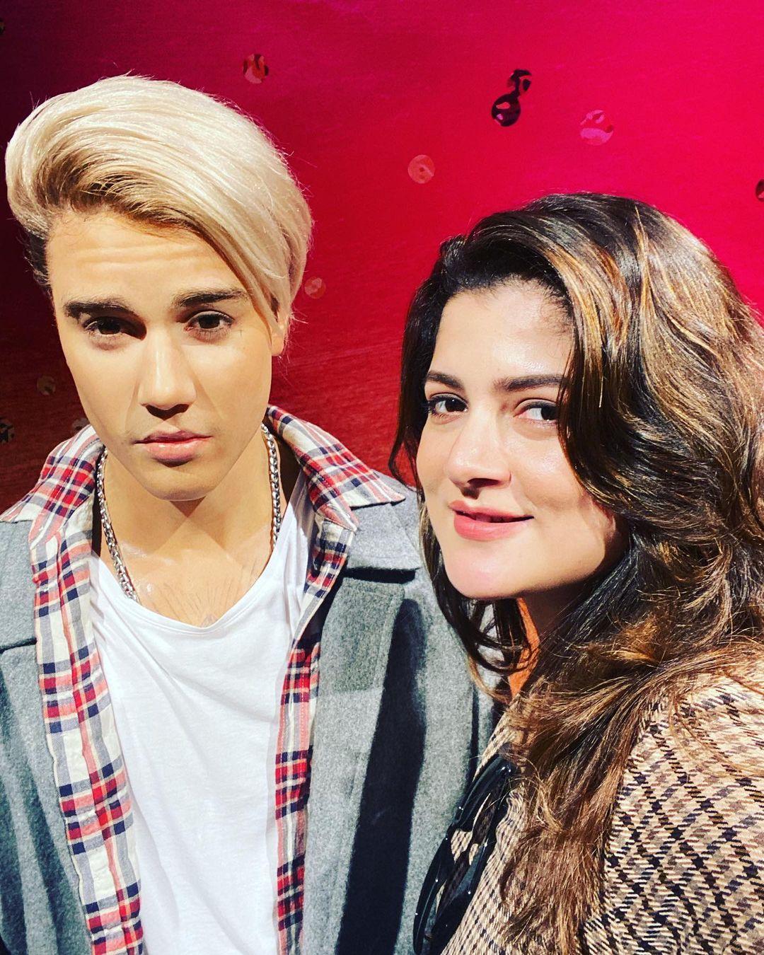 With Justin Bieber