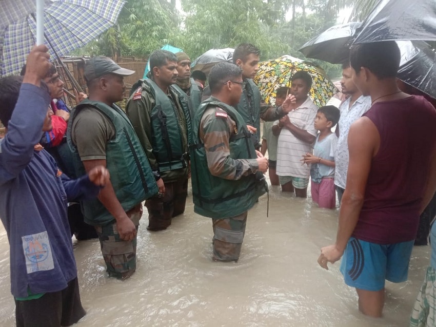 Assam Flood Gajraj Corps Rescuse Operation 5