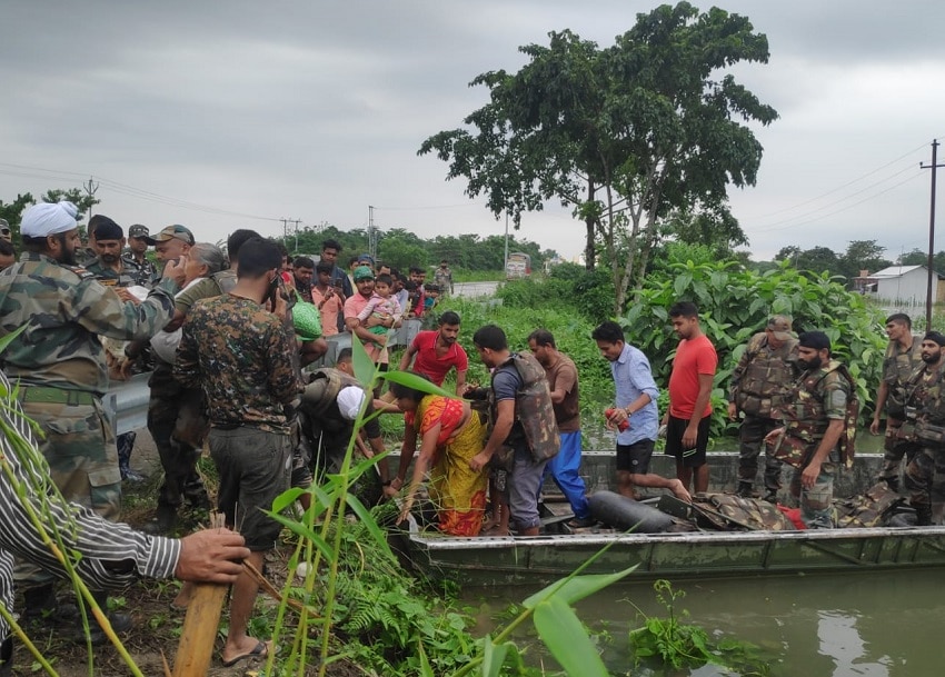 Assam Flood Gajraj Corps Rescuse Operation 4