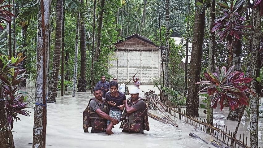 Assam Flood Gajraj Corps Rescuse Operation 3