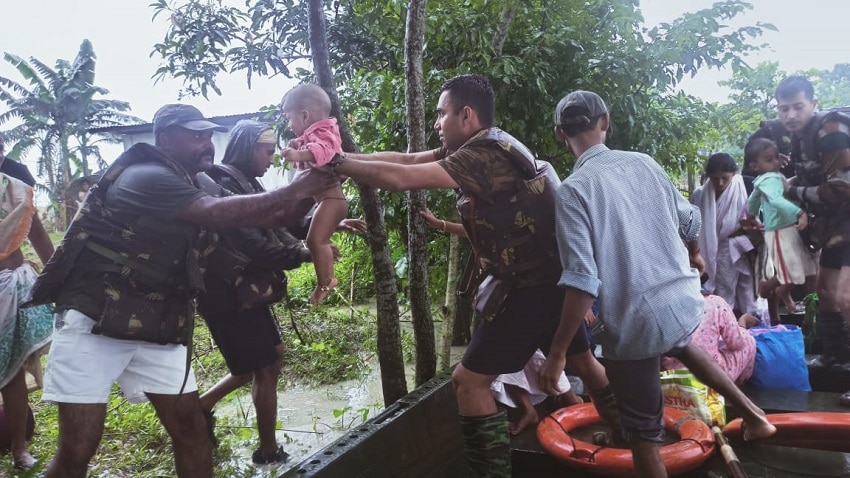 Assam Flood Gajraj Corps Rescuse Operation 2