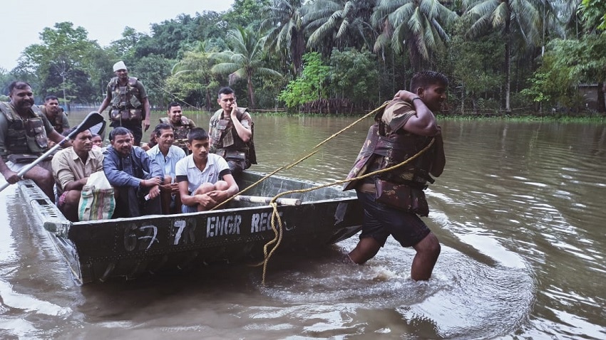 Assam Flood Gajraj Corps Rescuse Operation 1