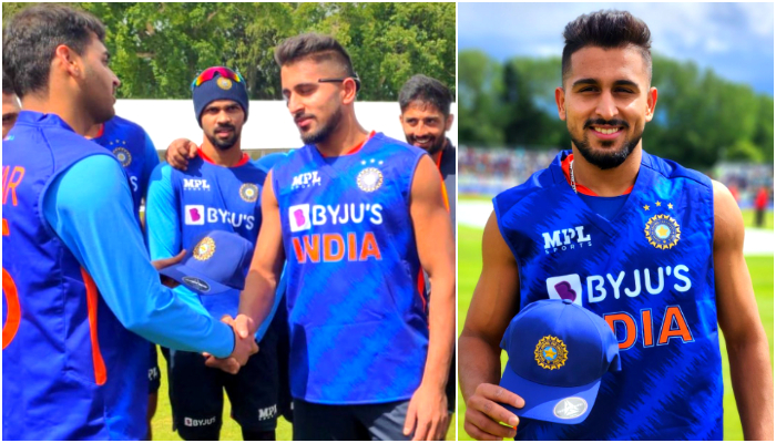 Umran Malik: অবশেষে অভিষেক উমরানের! ভুবনেশ্বর কুমার তুলে দিলেন ডেবিউ ক্যাপ Umran Malik: অবশেষে অভিষেক উমরানের! ভুবনেশ্বর কুমার তুলে দিলেন ডেবিউ ক্যাপ