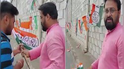 মুখ্যমন্ত্রীর সভার পর রাস্তায় লুটোপুটি খাচ্ছে TMC পতাকা, সযত্নে তুলে রাখলেন BJP নেতা