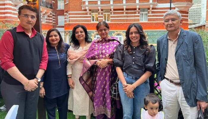 Sourav with his family