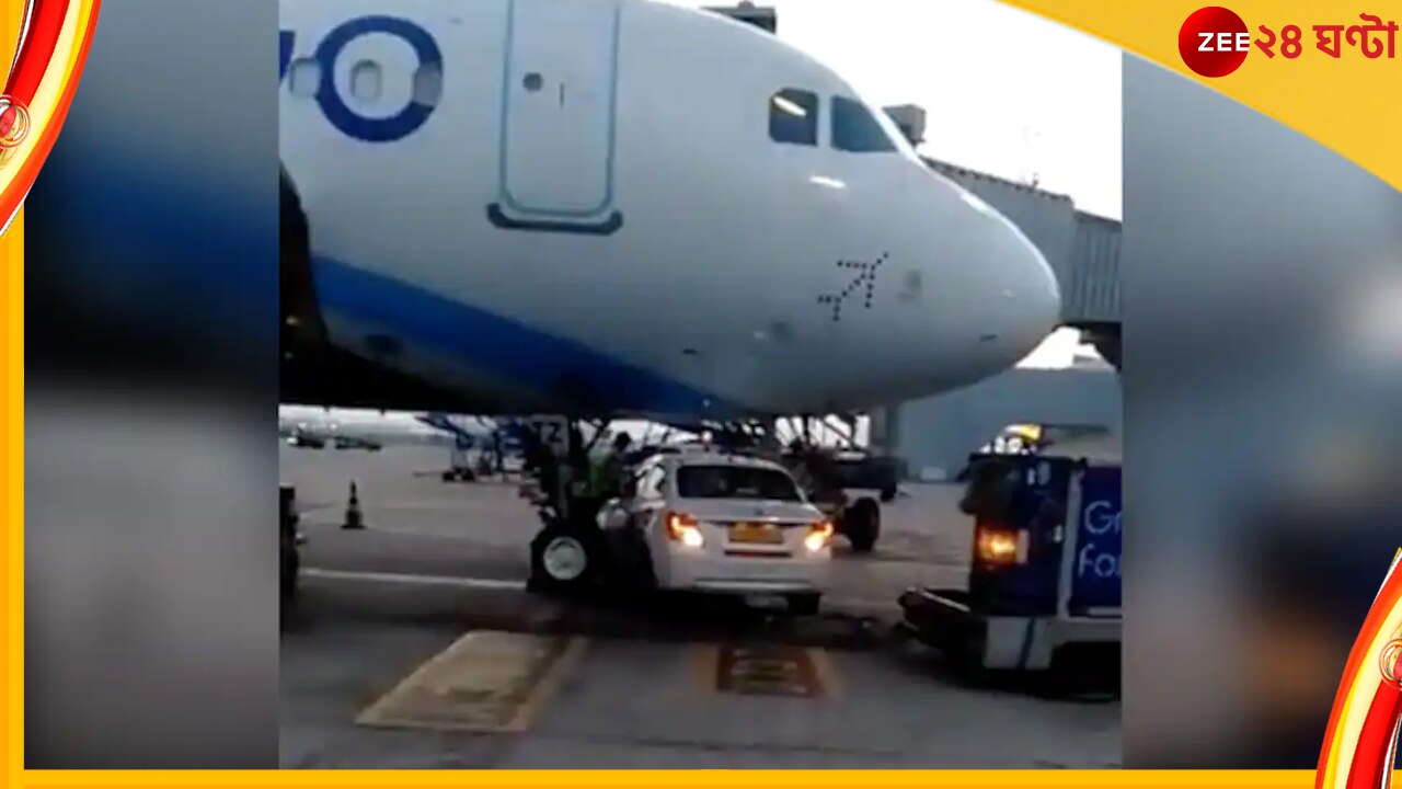 Delhi Airport Collision: প্লেনের তলায় ঢুকে গেল আস্ত গাড়ি! তারপর...