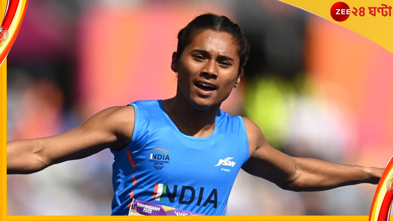 CWG 2022, Hima Das: এবার সত্যিই বার্মিংহ্যামের ট্র্যাকে ছুটল &#039;ধিং এক্সপ্রেস&#039;! চমকে দিলেন হিমা দাস