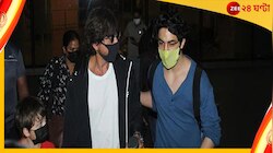 শাহরুখের হাত ধরে টান, চটে লাল অভিনেতা, পরিস্থিতি সামলালেন আরিয়ান